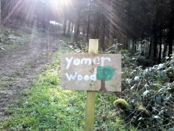 Yomer Wood Camping sign